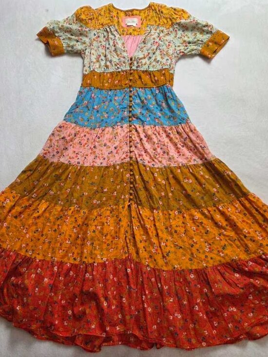 Anthropologie Dresses & Skirts - S By Anthropologie Tiered & True floral maxi prairie dress #4